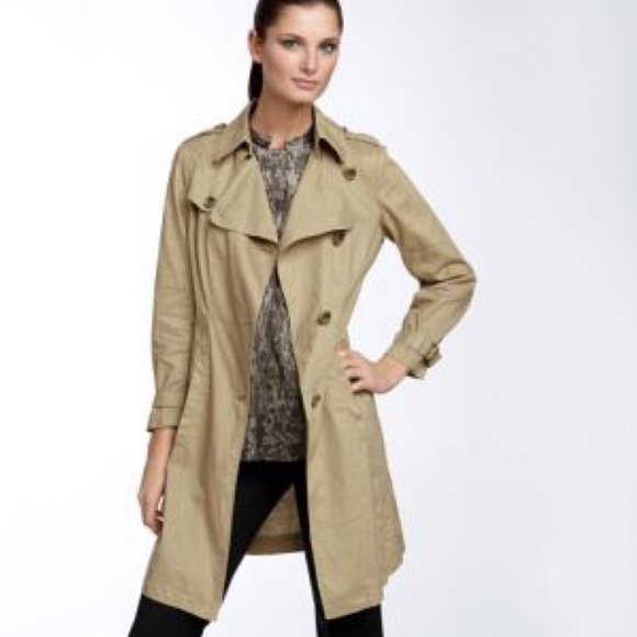 THEORY NANIA HUMMINGBIRD LINEN TRENCH COAT - Picture 1 of 9